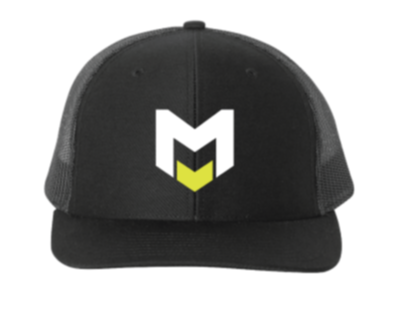 M BADGE SNAPBACK TRUCKER HAT